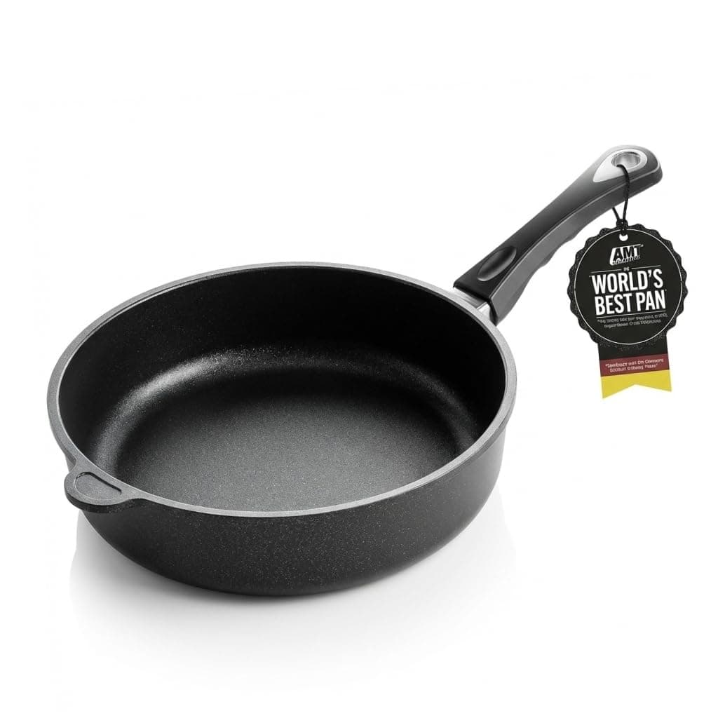 AMT Gastroguss Casserole Frying Pan, 9.5 inch, 2.8 inch deep, Die-Cast Aluminum Skillet