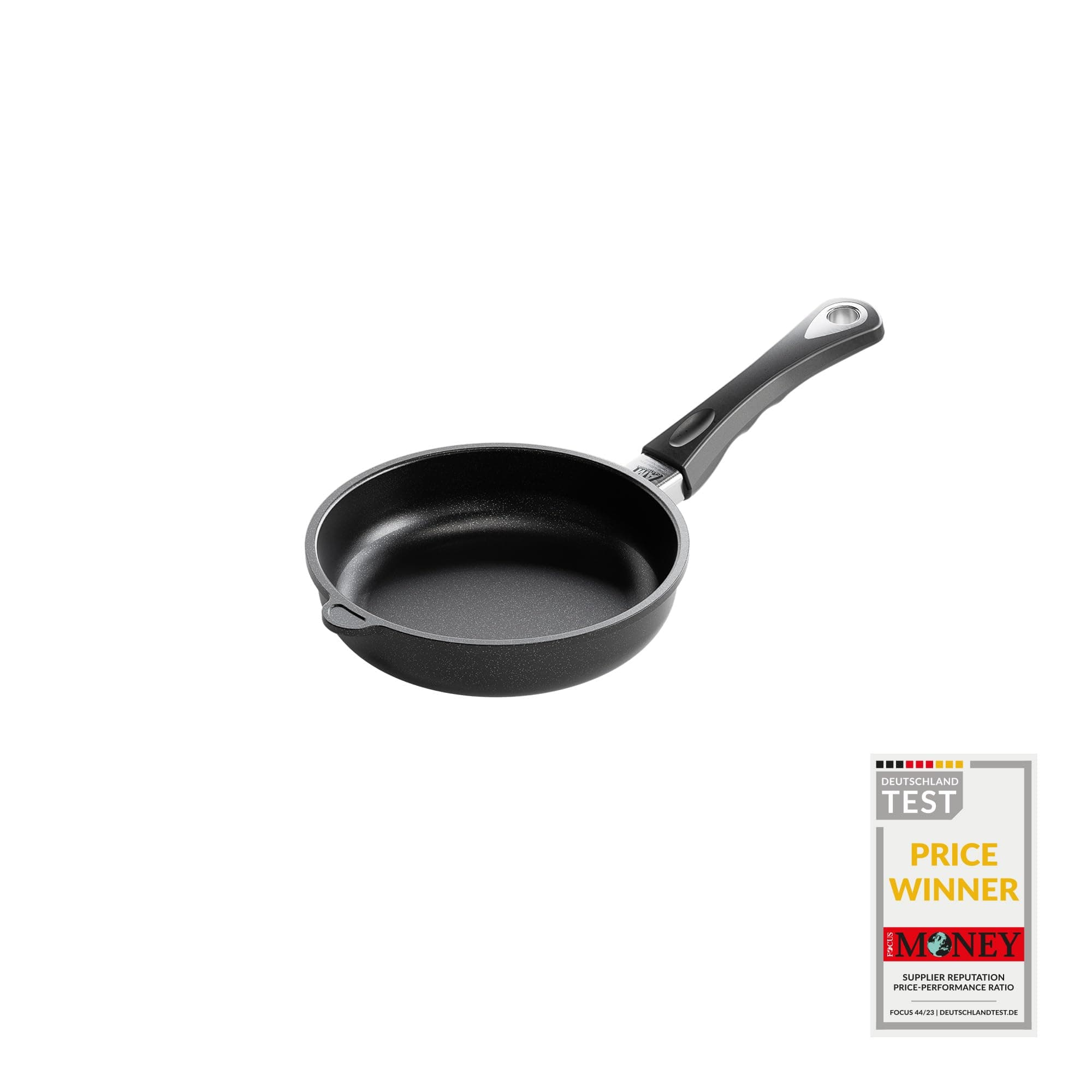 AMT Gastroguss Frying Pan, 8 inch diameter, 2 inch deep, Die-Cast Aluminum Skillet, Non-Induction Stovetop