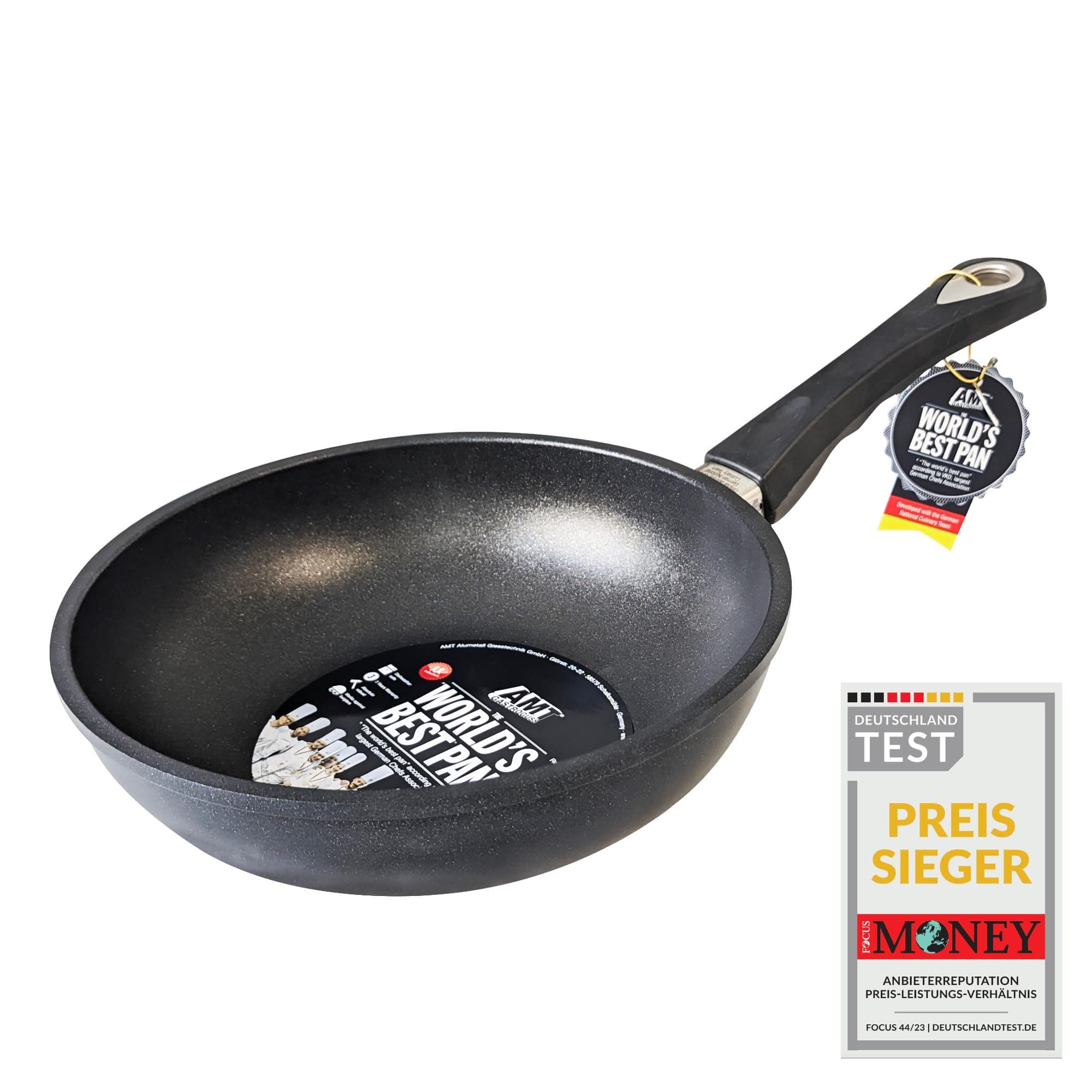 AMT Gastroguss Saute Pan Induction, 9.5 inch, 2.4 inch deep, Die-Cast Aluminum Saute Skillet