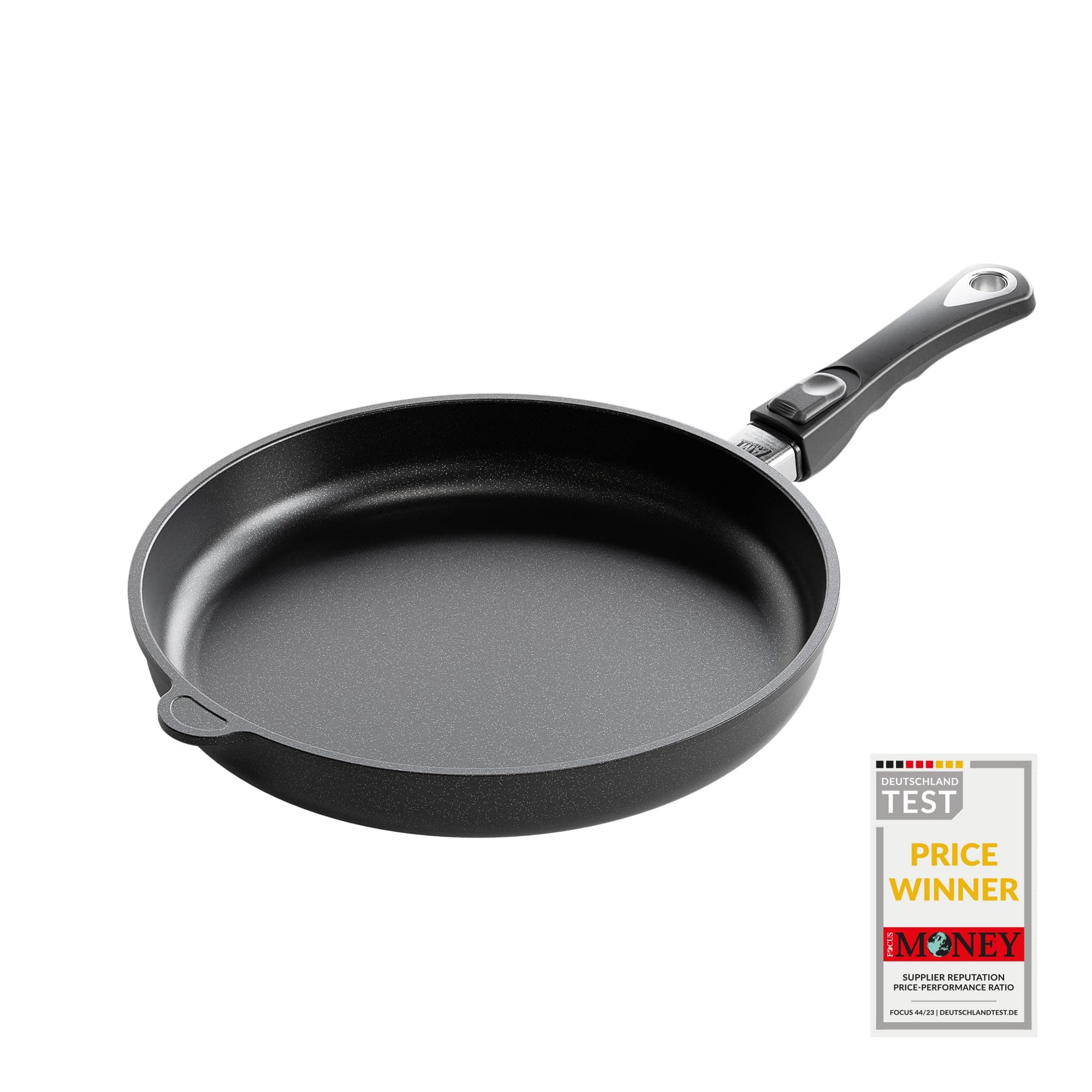 AMT Gastroguss Frying Pan, 12.6 inch, 2 inch deep, Die-Cast Aluminum Skillet, Non-Induction Stovetop