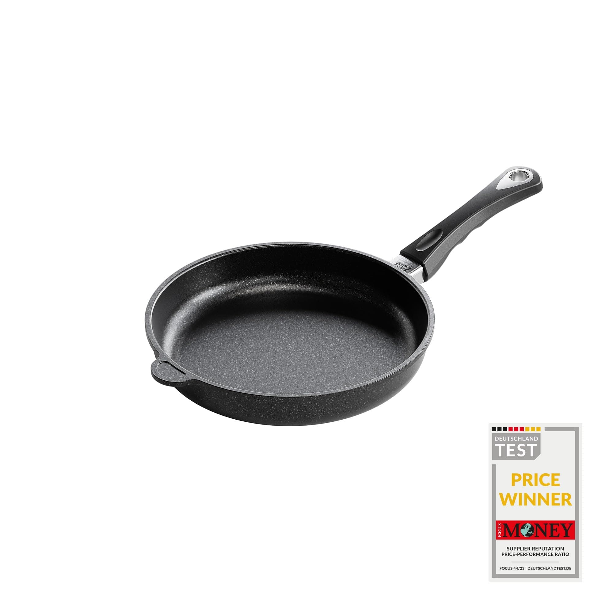 AMT Gastroguss Frying Pan, 10.2 inch, 2 inch deep, Die-Cast Aluminum Skillet, Non-Induction Stovetop