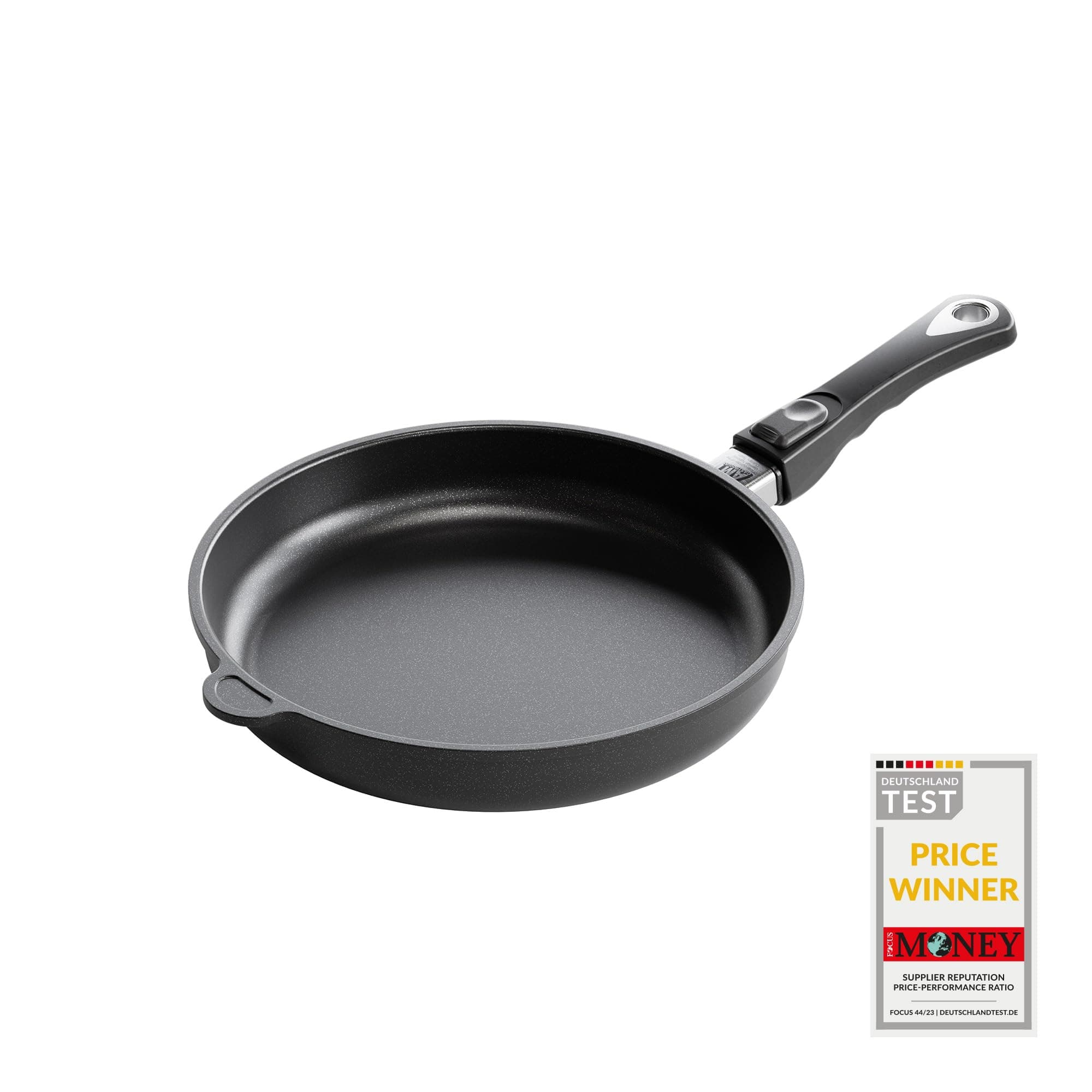 AMT Gastroguss Frying Pan, 11 inch, 2 inch deep, Die-Cast Aluminum Skillet, Non-Induction Stovetop