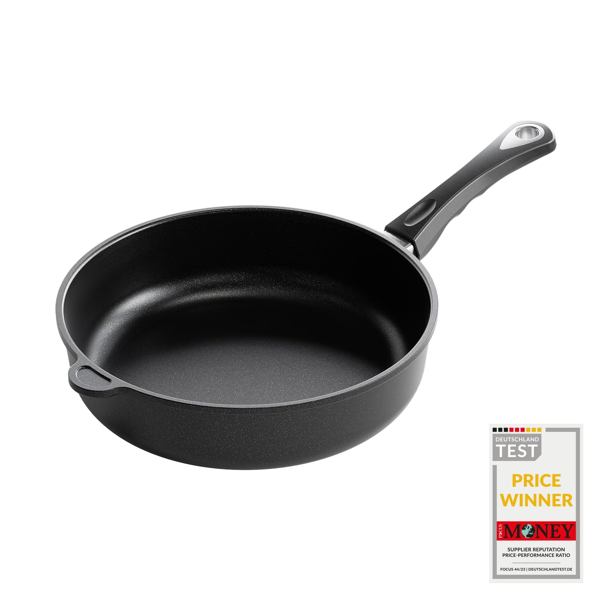 AMT Gastroguss Casserole Frying Pan, 11 inch, 2.8 inch deep, Die-Cast Aluminum Skillet