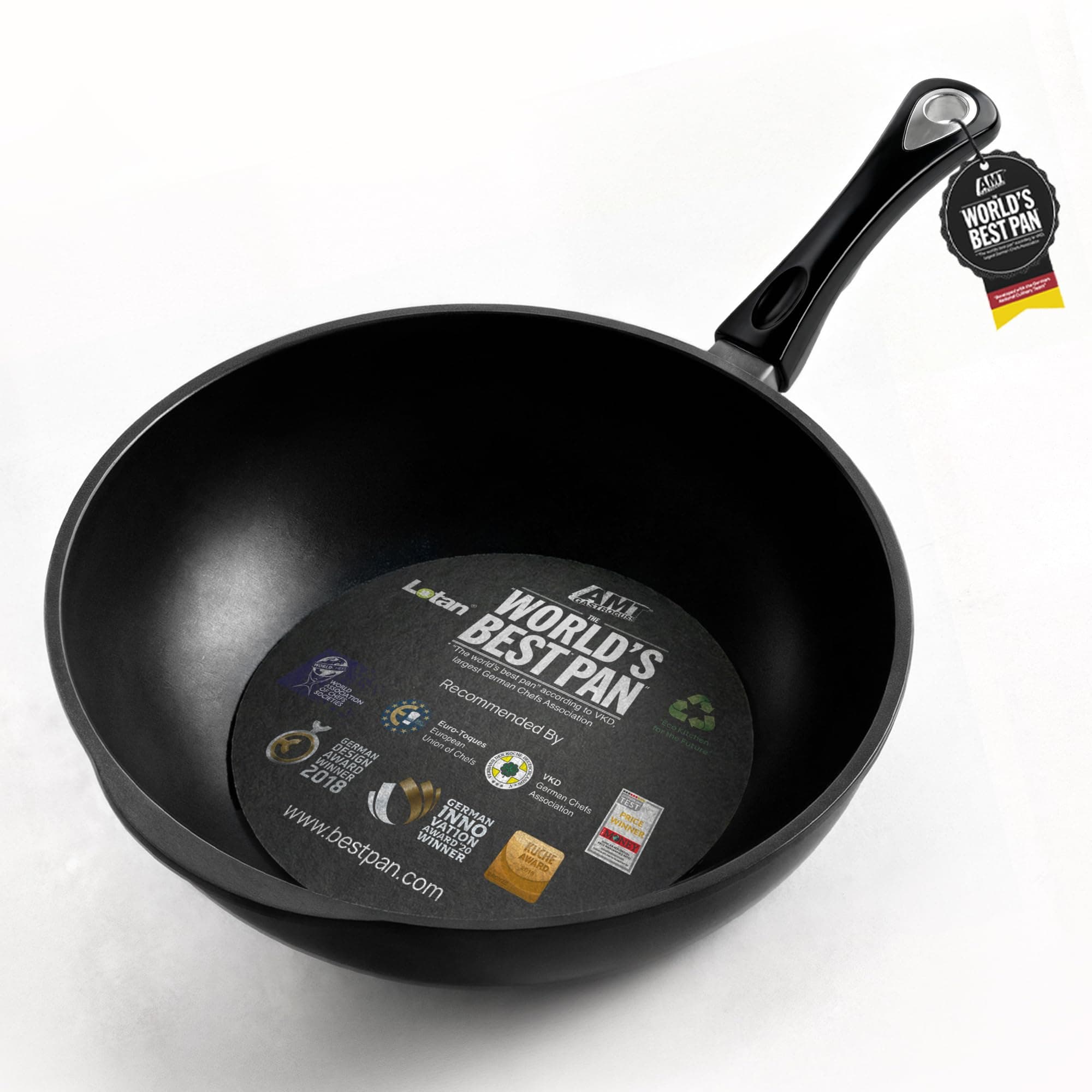 AMT Gastroguss The World´S [...] Extra Large Wok Non-Induction, Diameter 32 cm, Height 10 cm, cast Aluminium